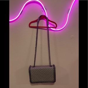 Slightly used chain link also purse Gray